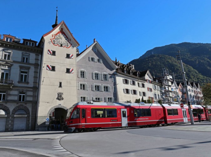8_Chur Arosabahn mit Obertor-Altstadt, CT YB